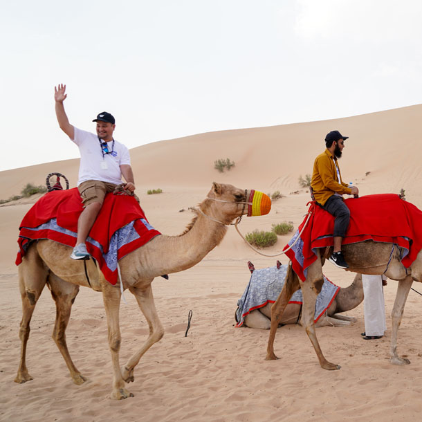 Immersive location-based experiences and gamification (desert, mountain, beach, island)